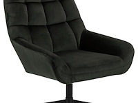 Fauteuil paris - 73x82x88 cm - draaibaar - donkergroen velours - afbeelding 8 van  8