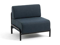 Fauteuil polyester - tissu bleu pétrole - afbeelding 1 van  7