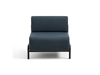 Fauteuil polyester - tissu bleu pétrole - afbeelding 3 van  7