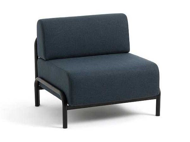 Fauteuil polyester - tissu bleu pétrole - afbeelding 1 van  7