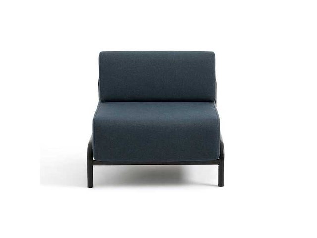 Fauteuil polyester - tissu bleu pétrole - afbeelding 3 van  7