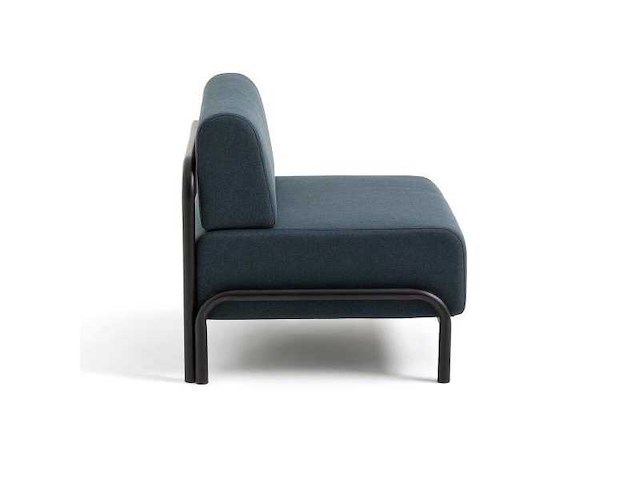 Fauteuil polyester - tissu bleu pétrole - afbeelding 4 van  7
