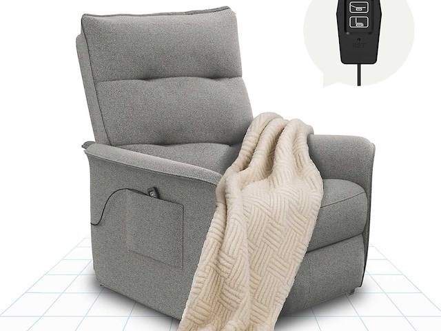 Fauteuil relax électrique, fauteuil inclinable avec dossier réglable 105°-155° - afbeelding 1 van  8
