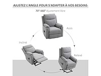 Fauteuil releveur électrique, fauteuil relax électrique avec repose-pied - afbeelding 6 van  10