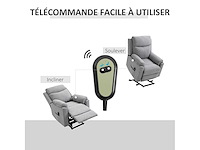 Fauteuil releveur électrique, fauteuil relax électrique avec repose-pied - afbeelding 7 van  10