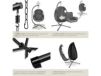 Fauteuil suspendu - gris anthracite - afbeelding 5 van  7