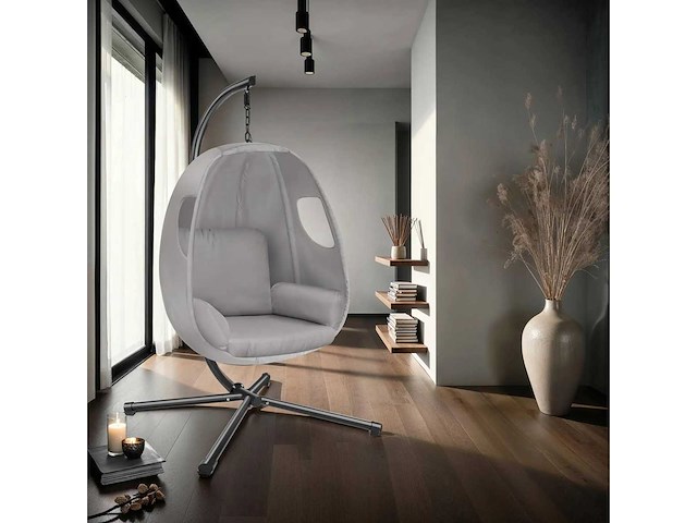 Fauteuil suspendu - gris clair - afbeelding 7 van  8
