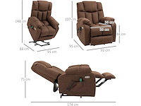 Fauteuil tv avec fonction releveur fauteuil relax électrique avec fonction chaise longue - afbeelding 6 van  11