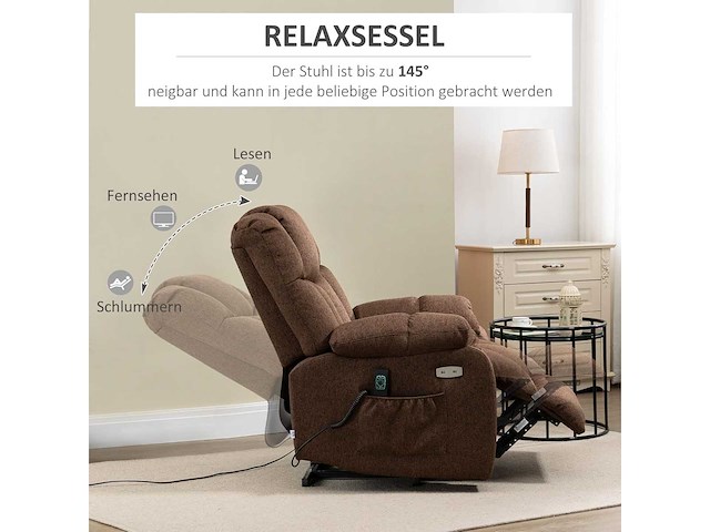 Fauteuil tv avec fonction releveur fauteuil relax électrique avec fonction chaise longue - afbeelding 7 van  11