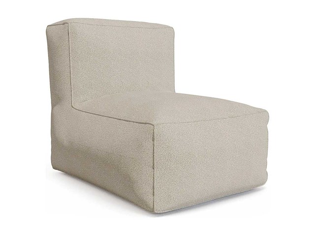 Fauteuil van gebroken wit terry stof - afbeelding 1 van  7