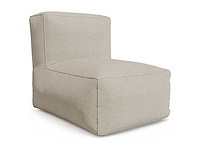 Fauteuil van gebroken wit terry stof