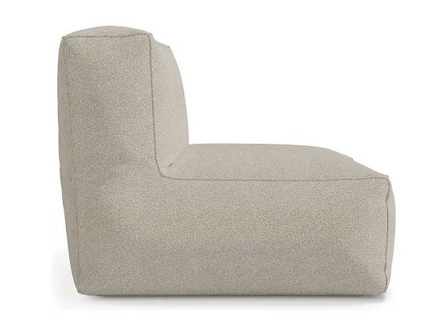 Fauteuil van gebroken wit terry stof - afbeelding 3 van  7