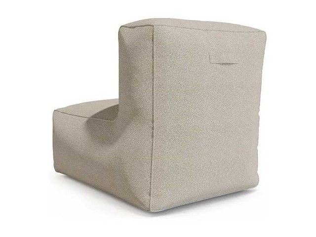 Fauteuil van gebroken wit terry stof - afbeelding 4 van  7