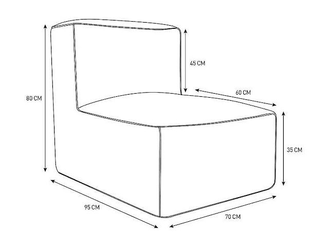 Fauteuil van gebroken wit terry stof - afbeelding 6 van  7