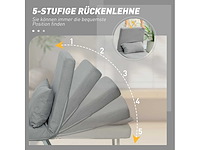 Fauteuilsbed, gestoffeerde fauteuil, ombouwbaar naar extra bed, ergonomisch, lichtgrijs - afbeelding 6 van  9