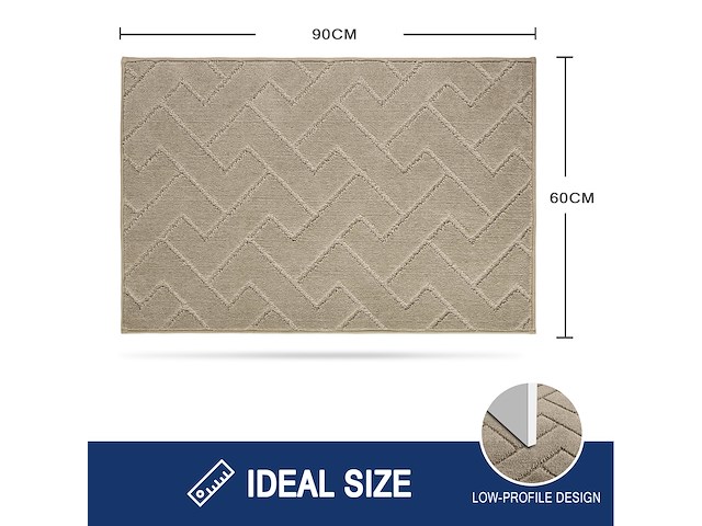 Fcsdetail schoonloopmat voor binnen 60*90 beige - afbeelding 2 van  3