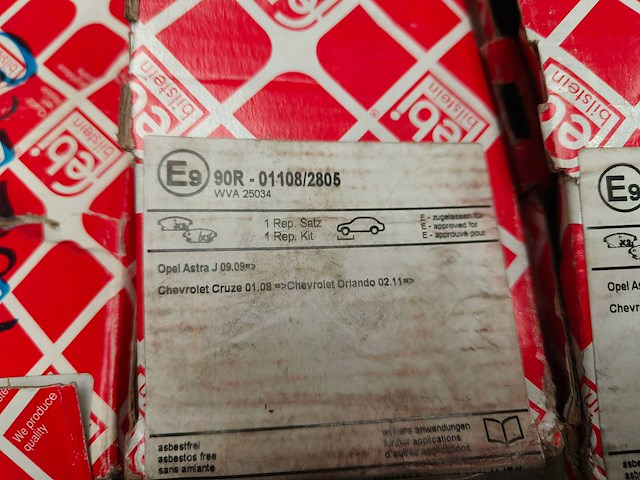 Febi bilstein remblokkensets - afbeelding 2 van  8
