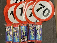 Feestdeco slingers + verjaardagsborden