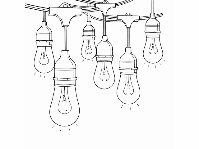Feestelijke koppelbare prikkabel (horoz) – ip44 (4 stuks) - afbeelding 5 van  5