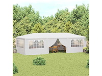 Feesttent met zijwanden 4x9 m wit 90 g/m² - afbeelding 2 van  11