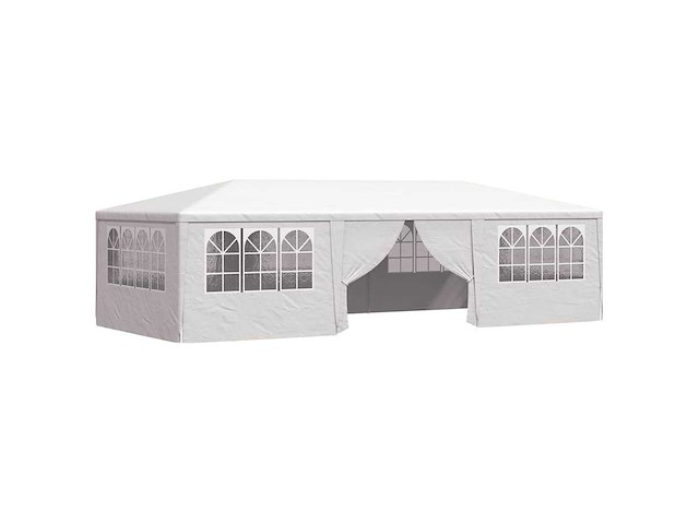 Feesttent met zijwanden 4x9 m wit 90 g/m² - afbeelding 3 van  11