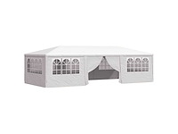 Feesttent met zijwanden 4x9 m wit 90 g/m² - afbeelding 3 van  11