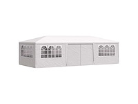 Feesttent met zijwanden 4x9 m wit 90 g/m² - afbeelding 4 van  11