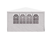 Feesttent met zijwanden 4x9 m wit 90 g/m² - afbeelding 6 van  11