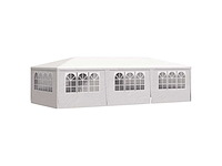 Feesttent met zijwanden 4x9 m wit 90 g/m² - afbeelding 7 van  11