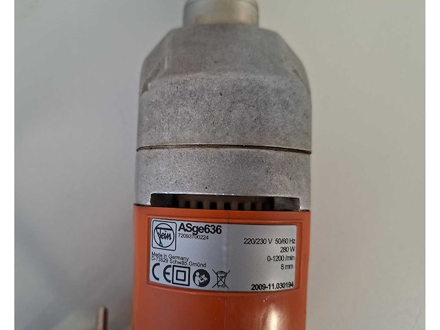 Fein asge 636 - fein asge 636 kabelboormachine - 2009 - afbeelding 2 van  3