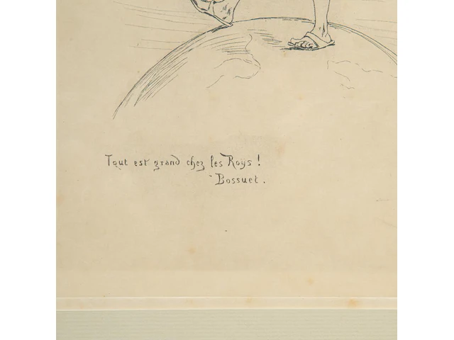 Félicien rops (1833-1898), 'louis xiv', etching on japon 25.6 x 17.7 cm. (10.08 x 6.96 in.) - afbeelding 4 van  5