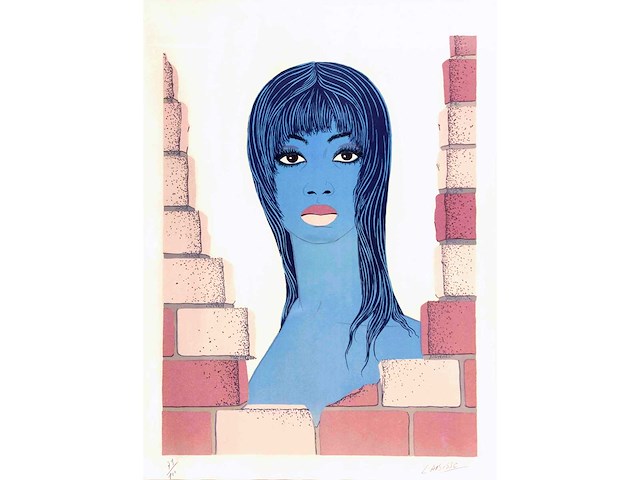 Felix labisse - through the wall - litho - afbeelding 1 van  4