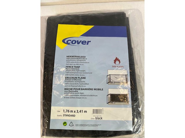 Fence canvas flame retarndent – black - (10) - afbeelding 1 van  2