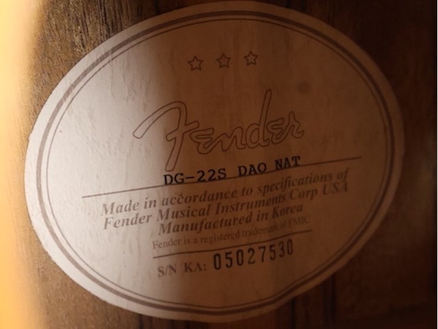 Fender akoestische gitaar - afbeelding 6 van  10
