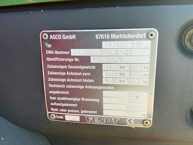 Fendt 922 vario vierwielaangedreven landbouwtractor - afbeelding 32 van  36