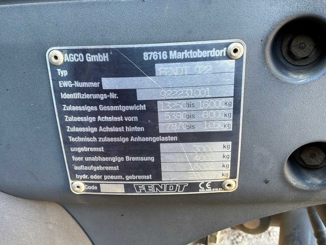 Fendt 924 vario tractor - afbeelding 21 van  38