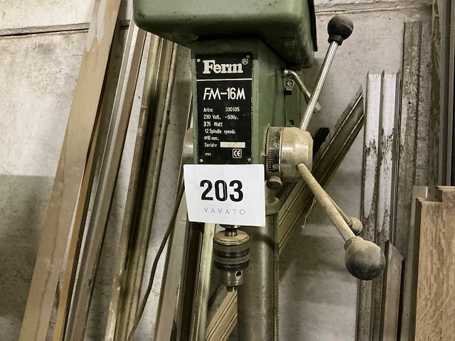 Ferm fm-radio-16m kolomboormachine - afbeelding 2 van  5