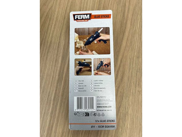 Ferm lijmpistool 70w ggm1005 + 12x lijmsticks ø11mm (15cm) - afbeelding 5 van  5