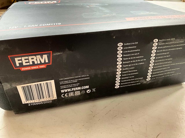 Ferm set accuboormachine, elektrische tacker en bit set - afbeelding 7 van  12