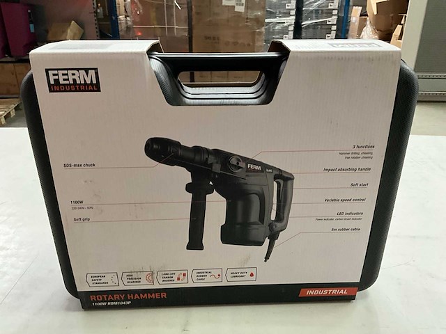 Ferm set boorhamer 1100w en decoupeerzaag 550w - afbeelding 3 van  7