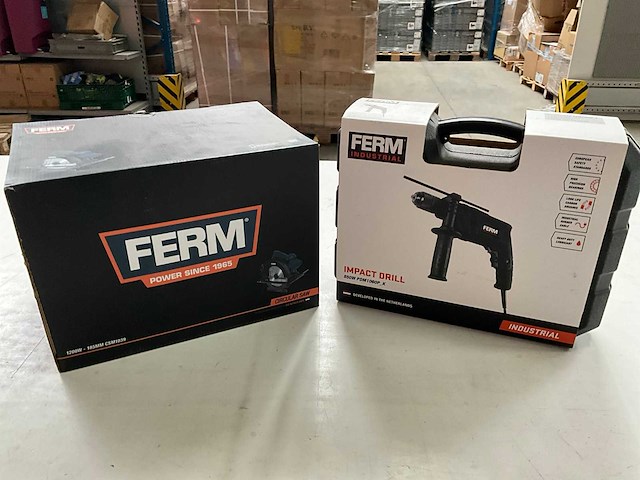 Ferm set cirkelzaag 1200w en klopboormachine 850w - afbeelding 1 van  7