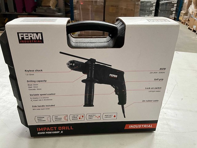 Ferm set cirkelzaag 1200w en klopboormachine 850w - afbeelding 7 van  8