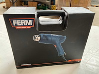 Ferm set heteluchtpistool 2000w, li-ion accu boormachine en handpalm schuurmachine 130w - afbeelding 3 van  10