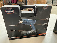 Ferm set heteluchtpistool 2000w, li-ion accu boormachine en handpalm schuurmachine 130w - afbeelding 4 van  10