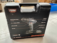 Ferm set heteluchtpistool 2000w, li-ion accu boormachine en handpalm schuurmachine 130w - afbeelding 7 van  10