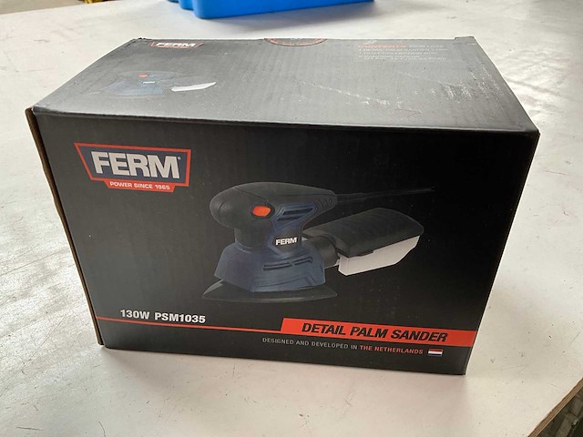 Ferm set heteluchtpistool 2000w, li-ion accu boormachine en handpalm schuurmachine 130w - afbeelding 9 van  10