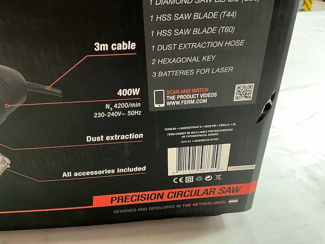 Ferm set precisie cirkelzaag 400w en decoupeerzaag 550w - afbeelding 5 van  8