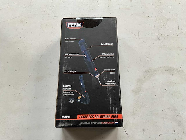 Ferm set tafelslijpmachine 250w, soldeerbout en haakse slijper 500w - afbeelding 10 van  10