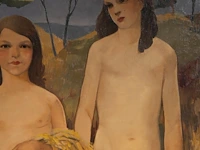 Fernand steven (1895-1955), allegory of the harvest, oil on canvas - afbeelding 5 van  5