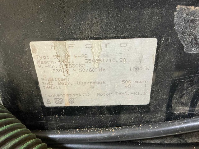 Festo sr 12 e-as industriële stofzuiger - afbeelding 8 van  9